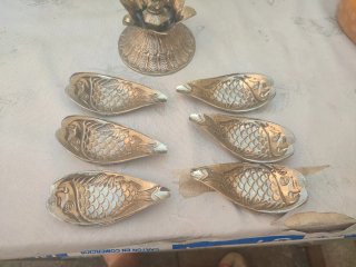 Servidor Caviar Vintage Delfín Plata