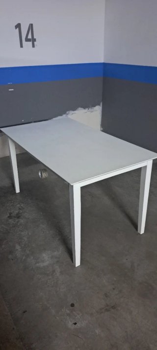 Mesa Comedor Blanca + 4 Sillas 140x82cm