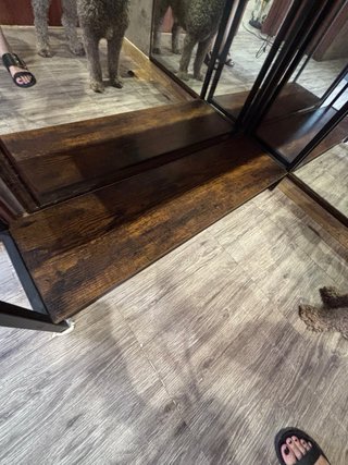 Mesa de entrada madera y metal
