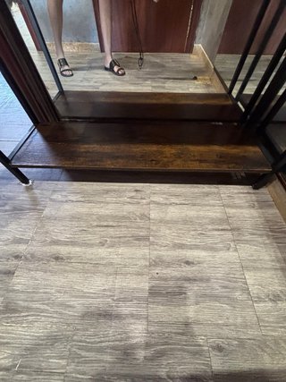 Mesa de entrada madera y metal
