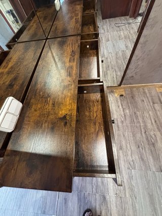 Mesa de entrada madera y metal