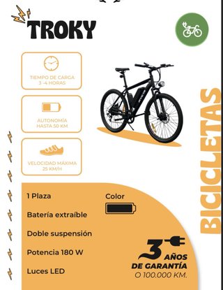 Bicicleta Eléctrica Troky 180W