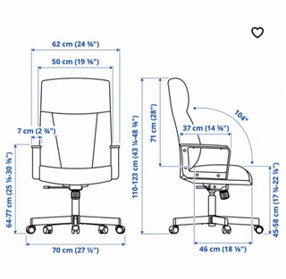 Silla de Oficina IKEA MILLBERGET Marrón