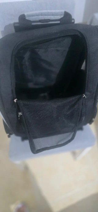 Mochila transportín para mascotas con ruedas y asa