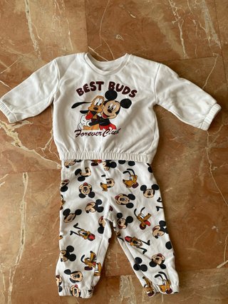 Conjunto Chándal Bebé Mickey y Pluto