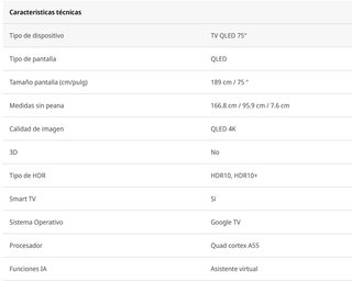 TV Xiaomi 75 QLED 4K Google TV en garantia