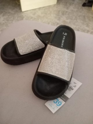 Chanclas Primark Plataforma Brillantes Talla 39