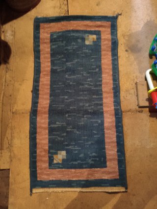 2 Alfombras 120x50cm Azul y Rosa