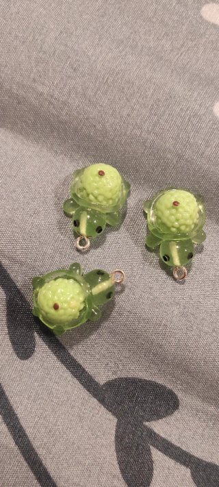3 ciondoli tartaruga verde kawaii