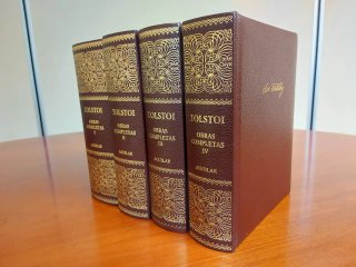 Tolstoi, Obras Completas 4 tomos. Aguilar, 2004.