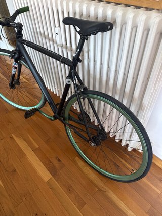 Bici Fixie Talla M Negra Ruedas Verdes