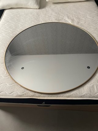 Espejo Redondo Dorado 1m