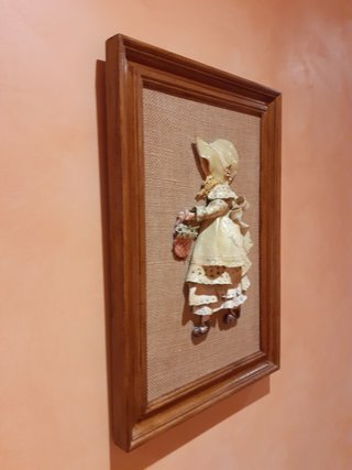 Cuadro artesanal enmarcado 30 x 44 cm