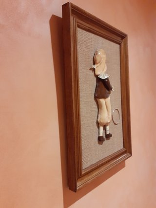 Cuadro artesanal enmarcado 30 x 44 cm