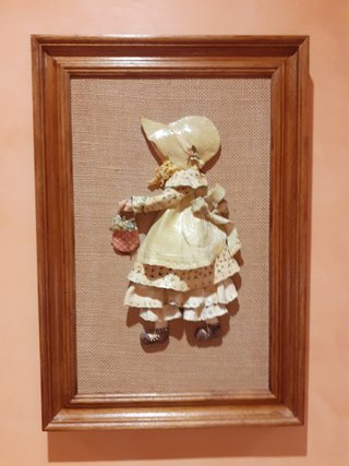 Cuadro artesanal enmarcado 30 x 44 cm