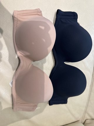 Sujetador sin tirantes beige y negro 10€ los dos
