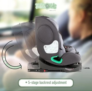 Silla Coche FableKids Giratoria 360° Gris