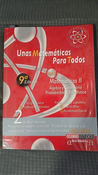 LIBROS UNAS MATEMATICAS PARA TODOS ACADEMIA OSORIO