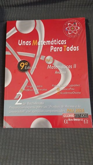 LIBROS UNAS MATEMATICAS PARA TODOS ACADEMIA OSORIO