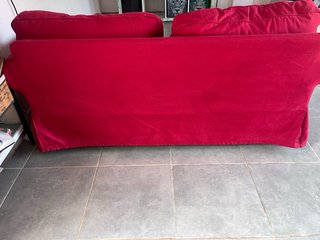 Sofá de tela rojo 1,70m