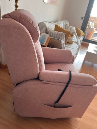 Sillón relax Powerlift rosa