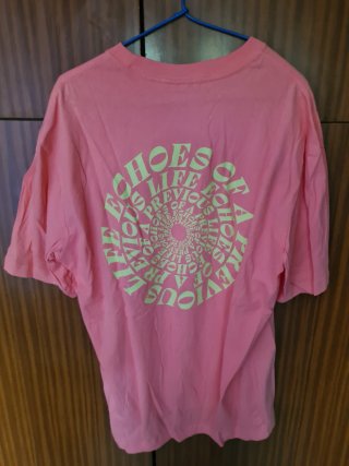 Camiseta H&M rosa con texto
