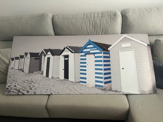 Cuadro Playa Cabañas Decoración Pared