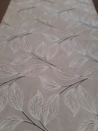 Amplio Camino de mesa hojas beige