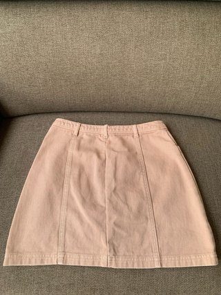 Falda vaquera beige/marrón de Stradivarius