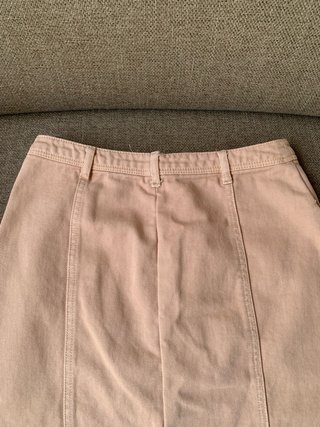 Falda vaquera beige/marrón de Stradivarius