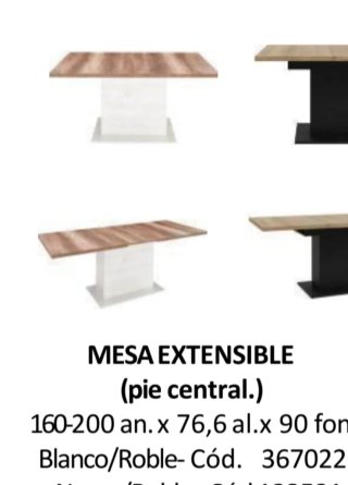 Mesa extensible Verona roble
