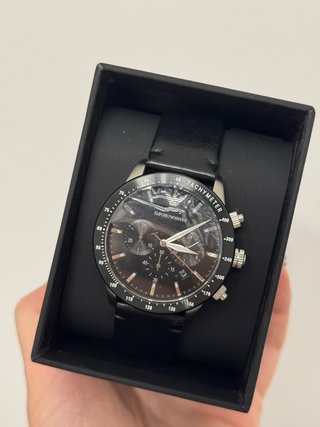 Orologio Emporio Armani Uomo Nero Argento