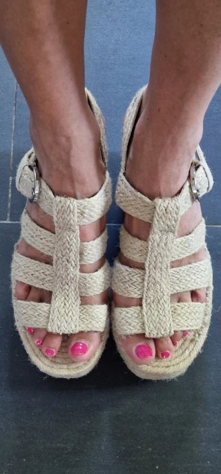 Sandalias esparto con cuña