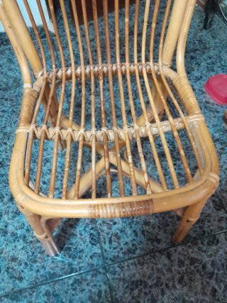 Silla de mimbre bambú ratán