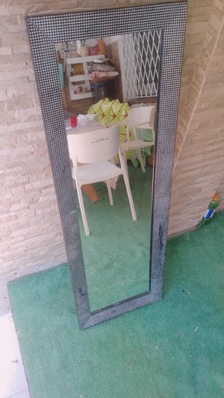 Espejo decorativo marco plateado