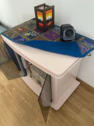 Mueble TV cristal y madera