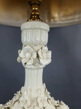 Lámpara Manises Porcelana Flores