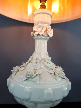 Lámpara Manises Porcelana Flores
