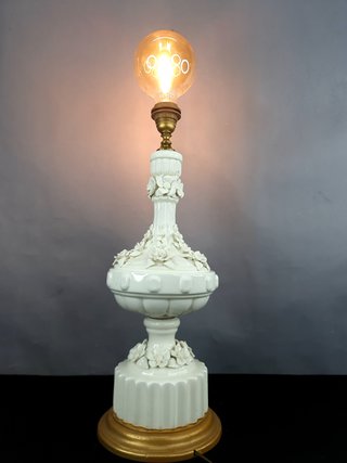 Lámpara Manises Porcelana Flores