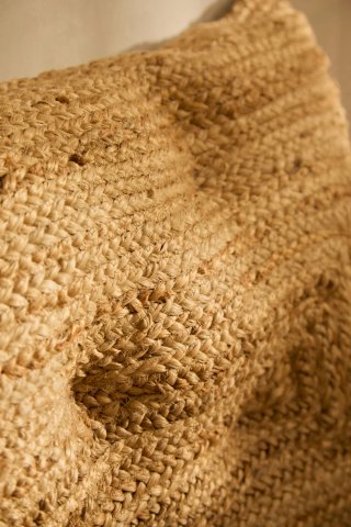 Cojín de suelo yute beige