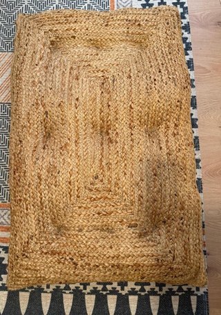 Cojín de suelo yute beige