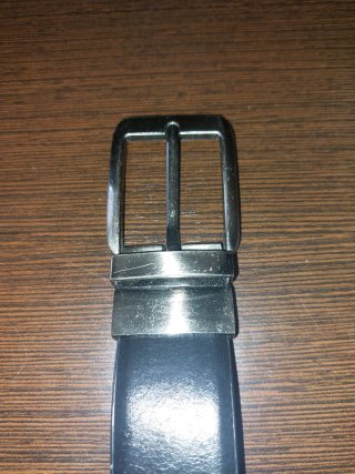 Cinturón negro/marrón de piel