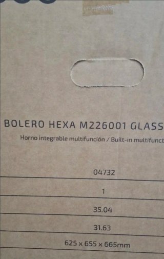 Horno Cecotec bolero M226001 glass black A/OFERTA