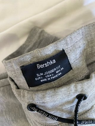 Pantalón Jogger Gris Bershka Talla L