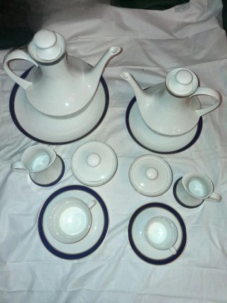 Juego de té y café de porcelana bidasoa