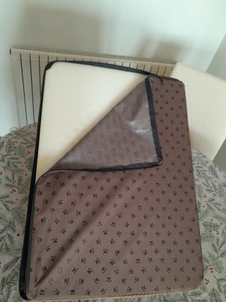 Escalera para mascotas beige/marrón