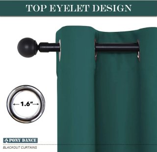 Cortinas Opacas térmicas Verdes oscuro 220x140