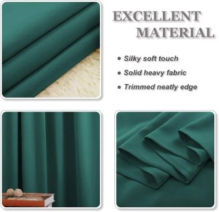 Cortinas Opacas térmicas Verdes oscuro 220x140