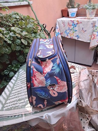 Bolso de viaje estampado flamenco