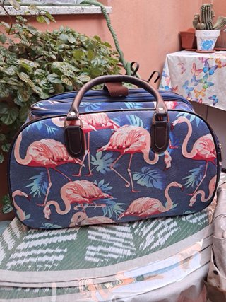 Bolso de viaje estampado flamenco